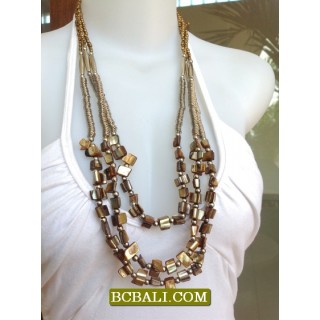 Triangle Beaded Shells Necklaces Fashion