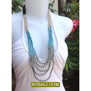 Woman Beads Fashion Necklaces Handmade Bali