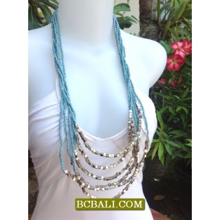 Woman Fashion Multi Strand Necklace Design 2013