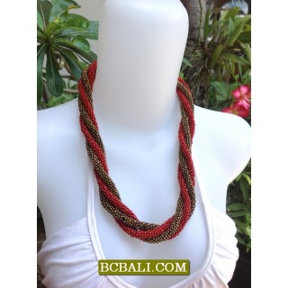 Wrap Seeds Beaded Necklace Chokers Jewelry Fashion