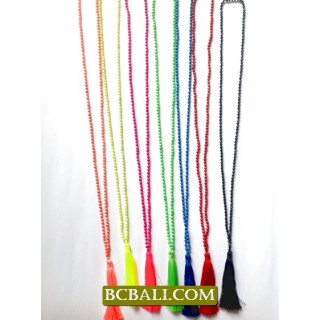 Beads Stones Seeds Tassel Necklace Pendants