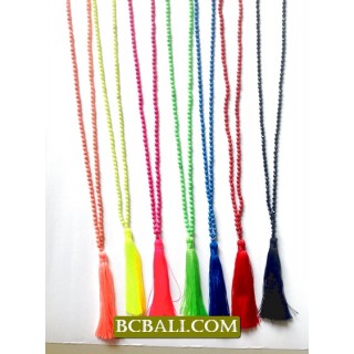 Beads Stones Seeds Tassel Necklace Pendants