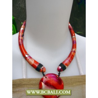 Bali Chockers Wooden Hand Painted Necklace