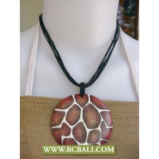 Bali Hand Painting Wooden Necklace Fashion