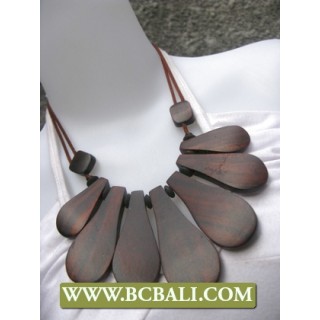 Natural Sono Woods String Necklace Fashion