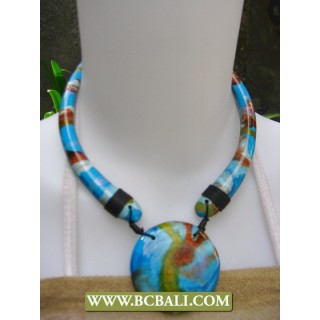 Wooden Airbrush Fashion Necklace