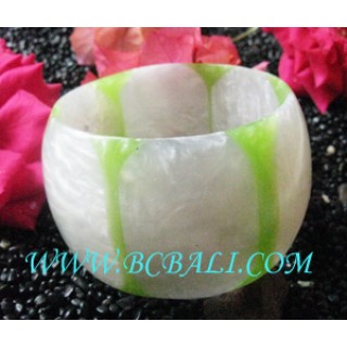 Large Bangle Resin Handmade Motif