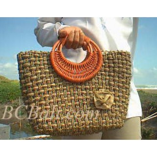 Bali Straw Handbags Natural Handmade