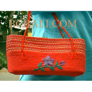 Handbags Sisal Red