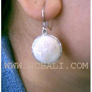 Organic Seashell Silver Earrings