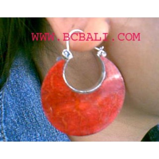 Red Moonstone Silver Earring