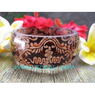 Bangle With Batik Resin