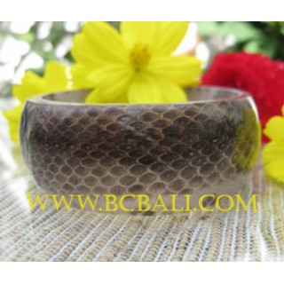 Bangles Resin Snake Skin Natural