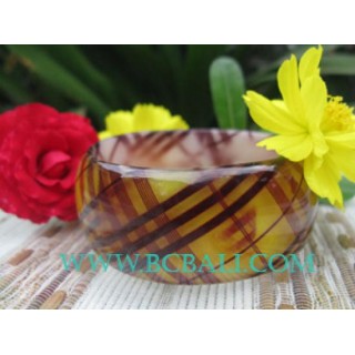 Clear Printed Resin Bangles