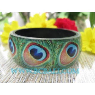 Peacock Resin Bangle