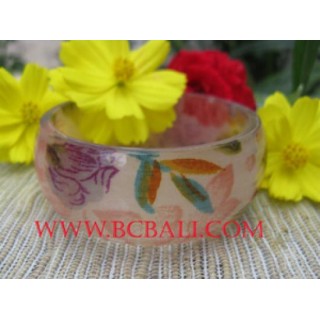 Woman Printed Resin Bangles