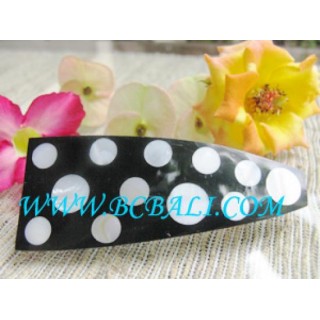 Polkadot Resin Shell Hair Barrettes