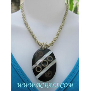 Black Shell Pictorial Necklaces  Pendants