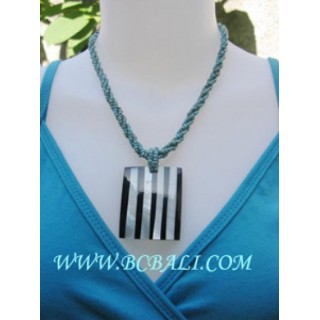 Lurex Pendants Bead Necklaces