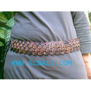 Multi Circle Coconut Wooden Beads Belt