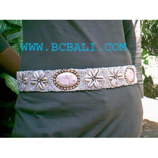 Woman Bead Shell Belt