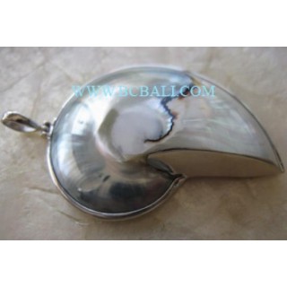 Nautilus Shell Silver Pendant