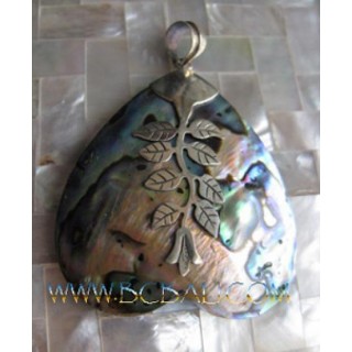 Carving Pawa Silver Pendant