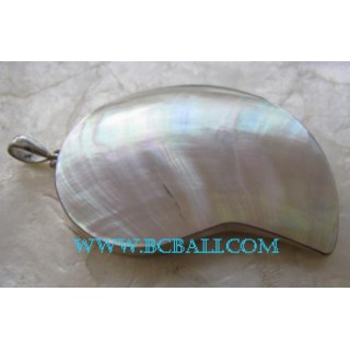 Casual Shell Pendant Silver