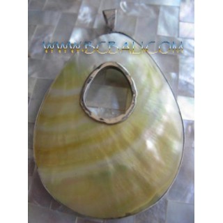 Hand Made Shell Pendant With Silver