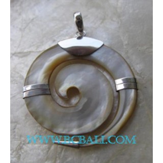 Handmade Shell Silver Pendant