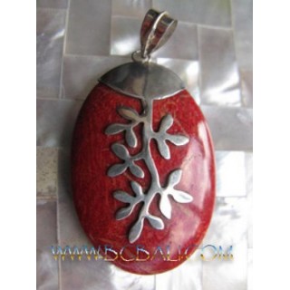 Nature Coral Silver Pendant