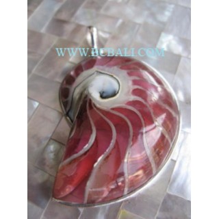 Nautilus Shell Silver Pendant