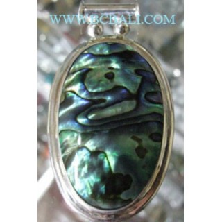 Paua Sea Shell Silver Pendant