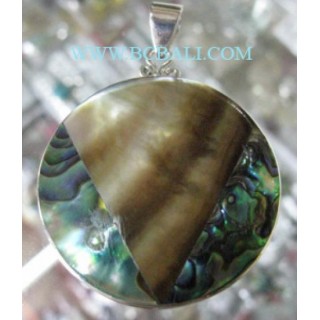 Paua Shells Pendant Silver