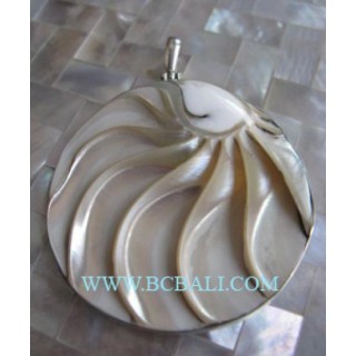 Pearl Shell Silver Pendant