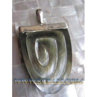 Pendant Pearl Silver Carving