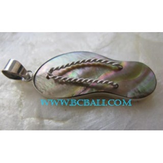 Pendant Shell Silver Sandals