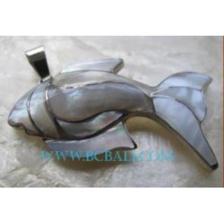 Shell Fish Pendant Silver