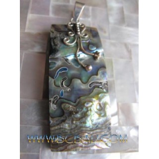 Silver Paua Shell Pendant