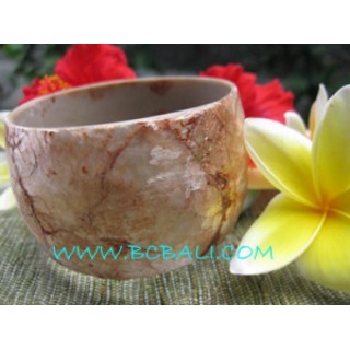 Brown Shells Large Bangle