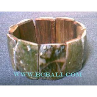 Natural Shell With Woods Bracelets