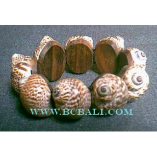 Natural Woods Shells Bracelets