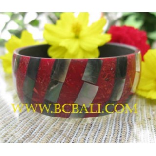 Resin Bangle Red Coral