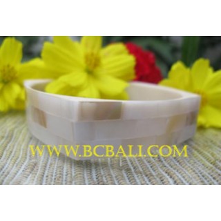 Square Shell Pearl Resin Bangles