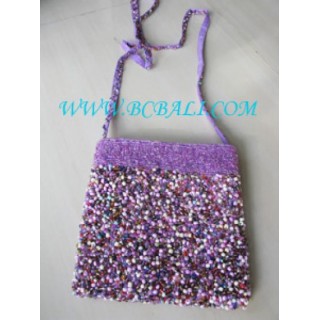 Beads Purse Handbags Long Handle