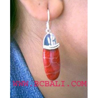 Gemstone Red Coral Silver