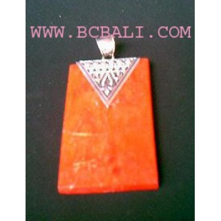 Gemstone Red Coral Silver