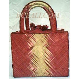 Handbags Pandanus Abstrac