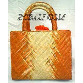 Handbags Pandanus Abstrac