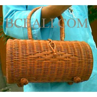 Handbags Rattan Drum